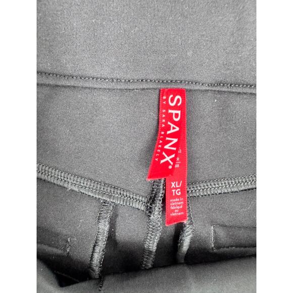 Spanx Ponte Flare Pants CROPPED Black XL Pull On Elastic Waist - Picture 3 of 5